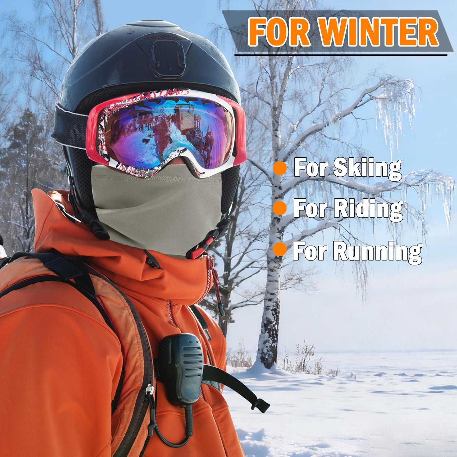 Neck Gaiter, Winter Face Mask Cover, Fleece Windproof Cold Weather Scarf for Men, Women - Image 4