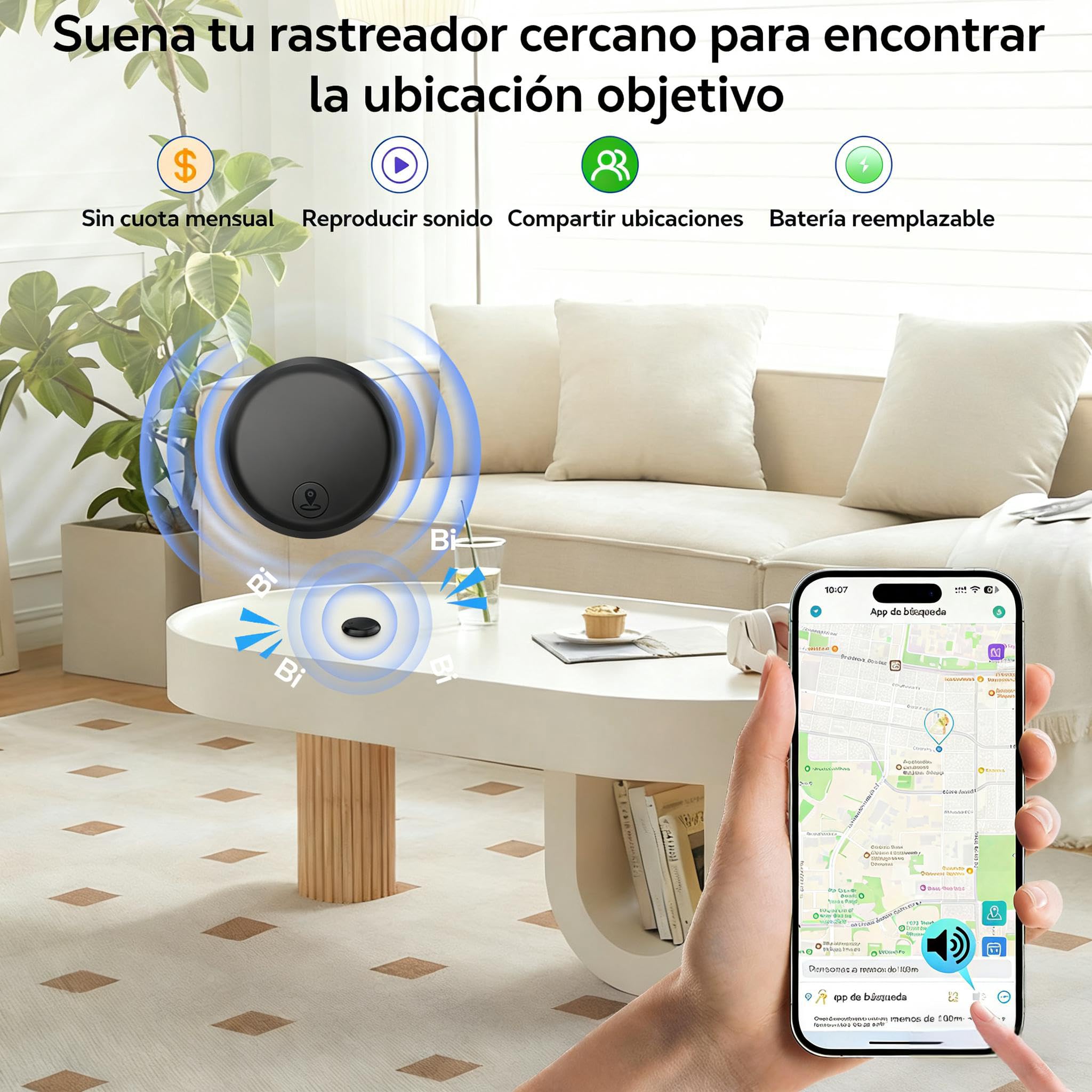 GPS Coche localizador Localizador GPS para Coche Rastreador 2026 Magnético Rastreador GPS,(Compatible con Android e iOS) Seguimiento en Tiempo Real para vehículo,Niños, Mascotassin suscripción/SIM — view 4