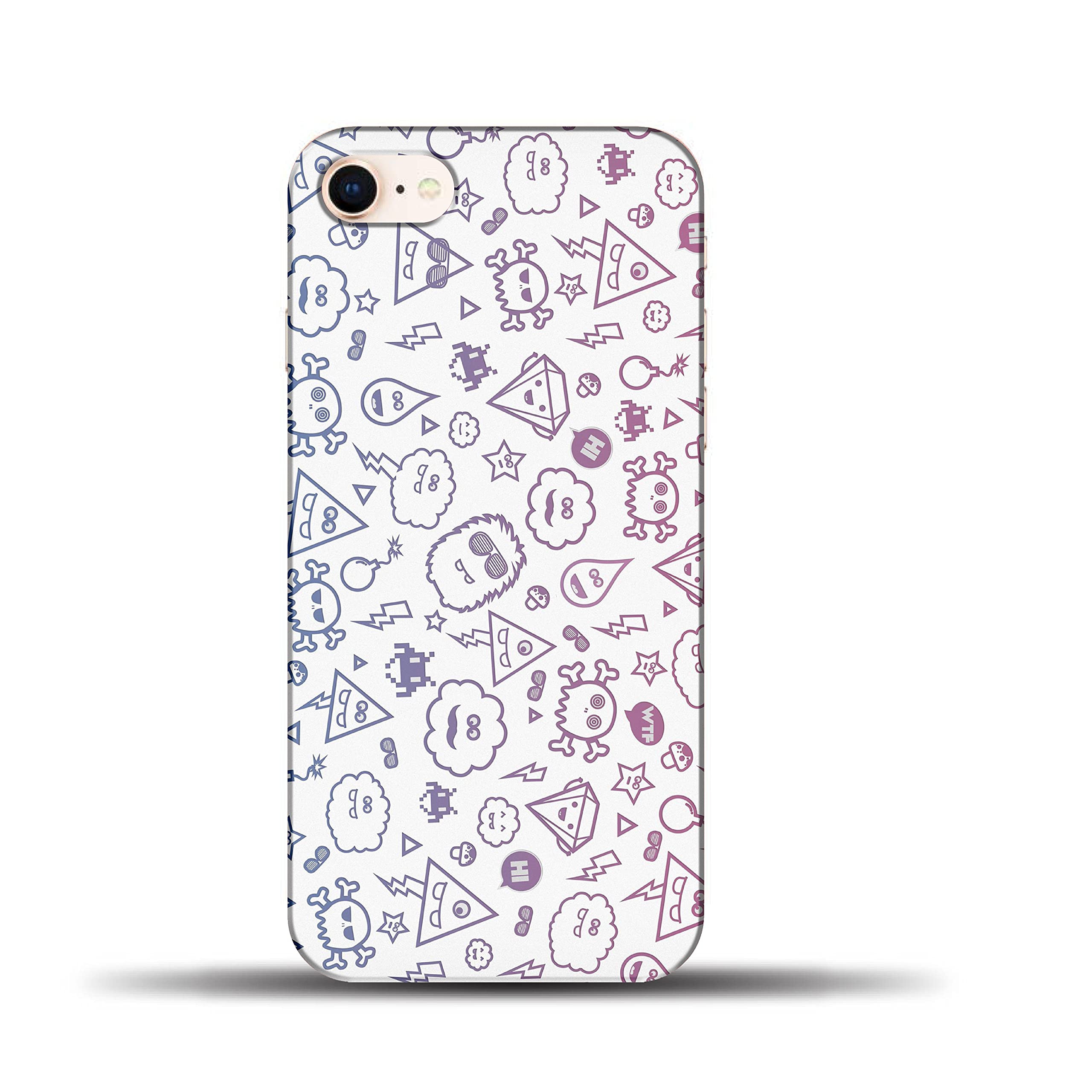 PhoneBukket Hi Diamond Smileys Designer Printed Shock Proof Hard Back Case and Cover for Apple iPhone 8 / SE 2020 (Multicolor)