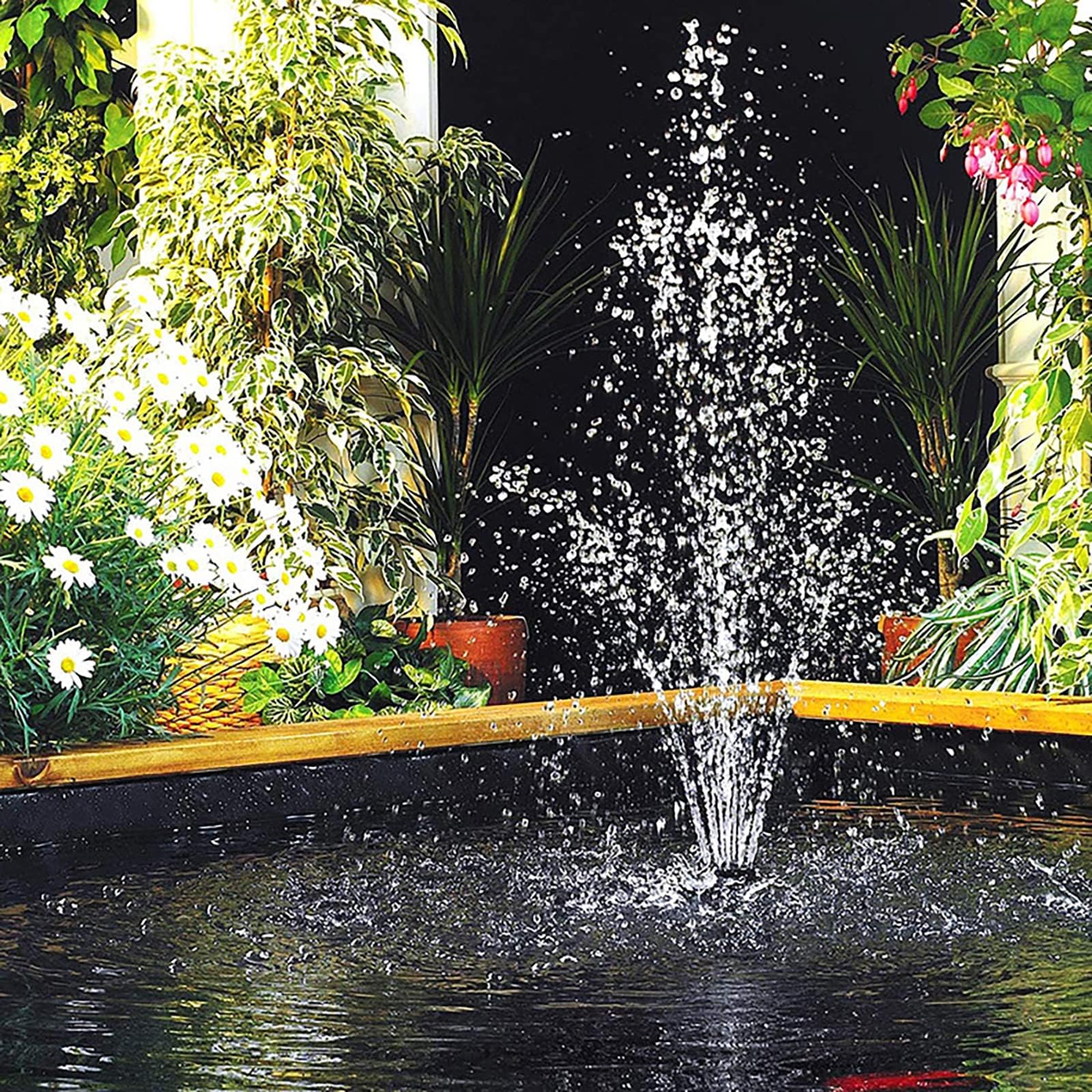 Garvee Kit Complet de 9 Buses pour Pompe de Fontaine – Réglage précis des Jets d'eau – Accessoires Polyvalents pour Bassin de Jardin, étang et Aquarium – Compatible Pompe Submersible – Couleur : Noir