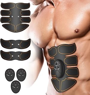 Muscle Toner, LZLRUN Abdominal Toning Belt, EMS Abs Trainer Wireless Body Gym Workout Home Office Fitness Equipment for Ab...