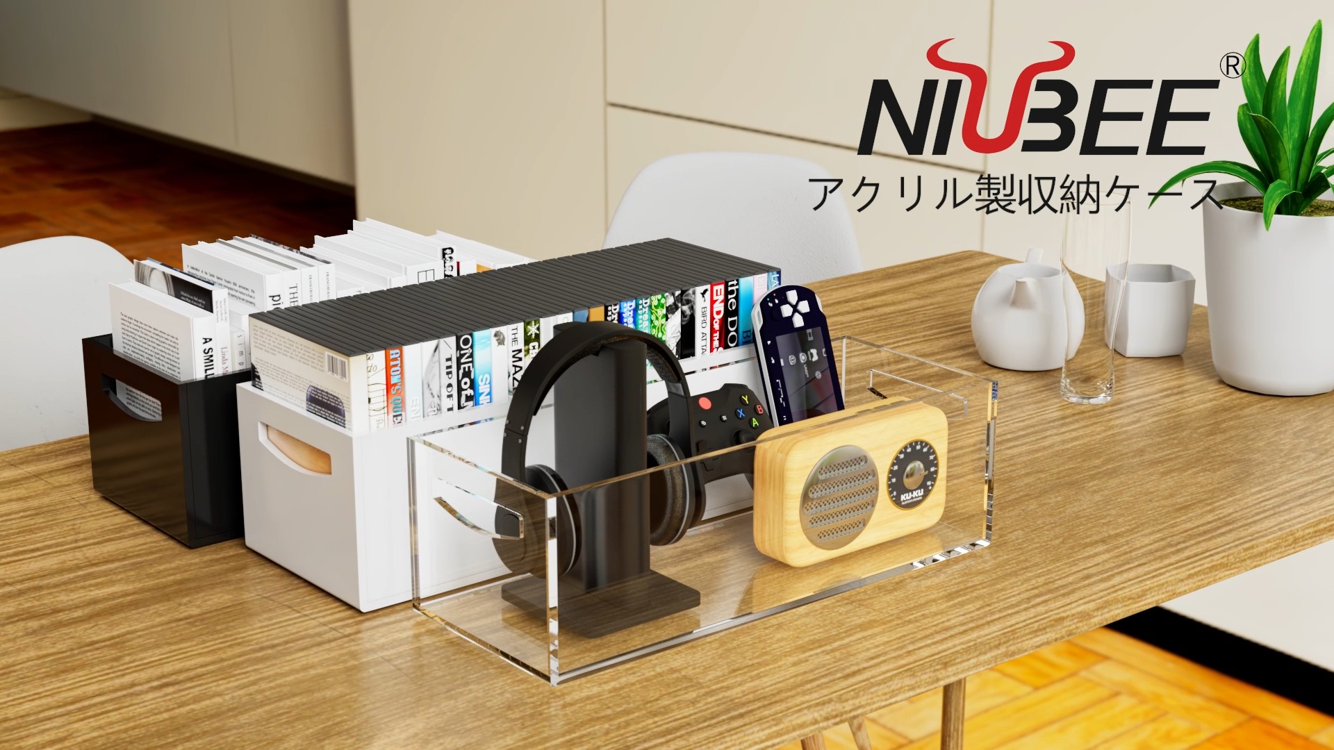 Amazon.co.jp: NIUBEE CD・DVD収納ケース 透明アクリル製 ps5