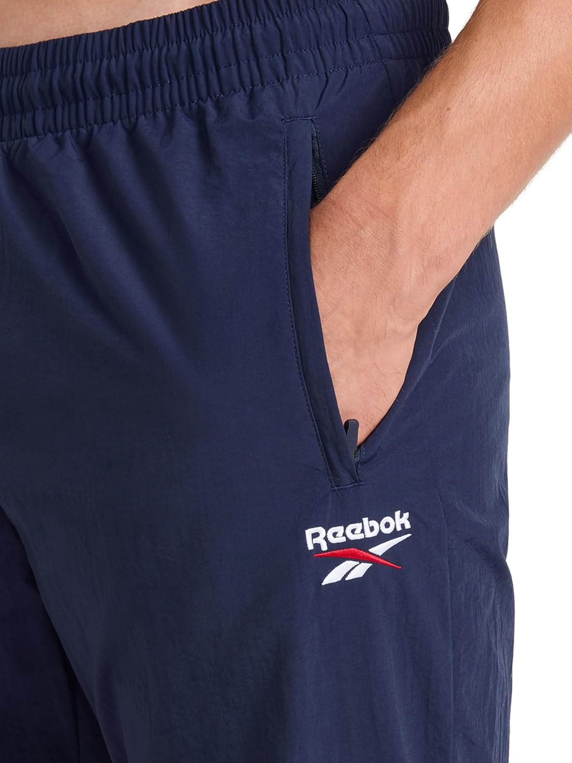 Reebok Men's Track Pant, Standard Fit, 31” Inseam, Lightweight Nylon Fabric
