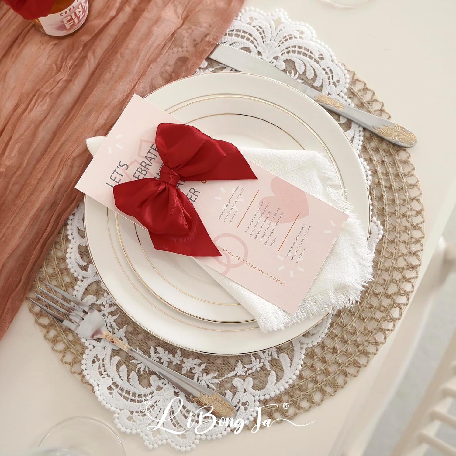 4 Inch Red Gift Bow Satin Ribbon Bows for Crafts, Pre-Tied Bows, Twist Tie Bow for Treat Bags, Premade Decorative Bow, Wrapping Bows for Presents, Wedding, Baby Shower-24 Counts - Image 6