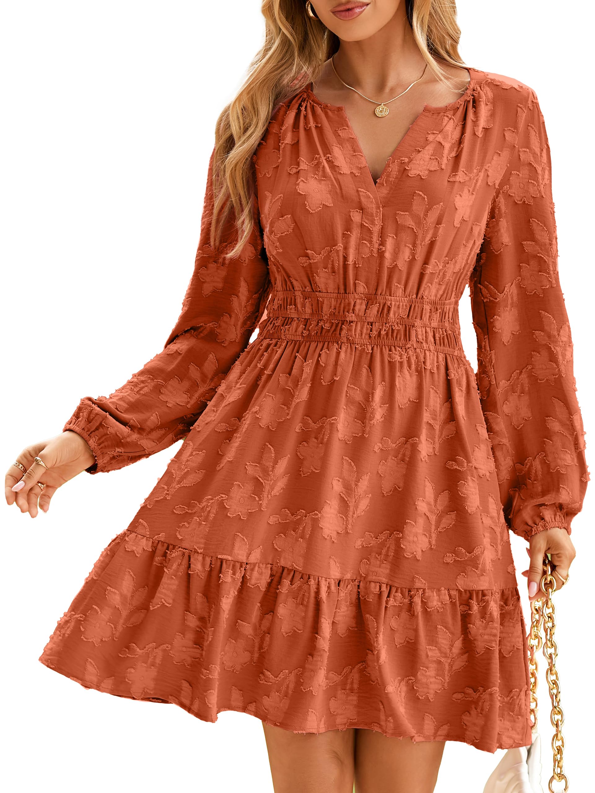 BerryGo Long Sleeve Mini Dress