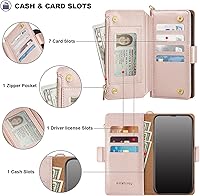 Vista 4 de Antsturdy Funda compatible con Samsung Galaxy Note 9, cartera con tarjetero para mujeres y hombres, funda de teléfono con bloqueo RFID, de piel