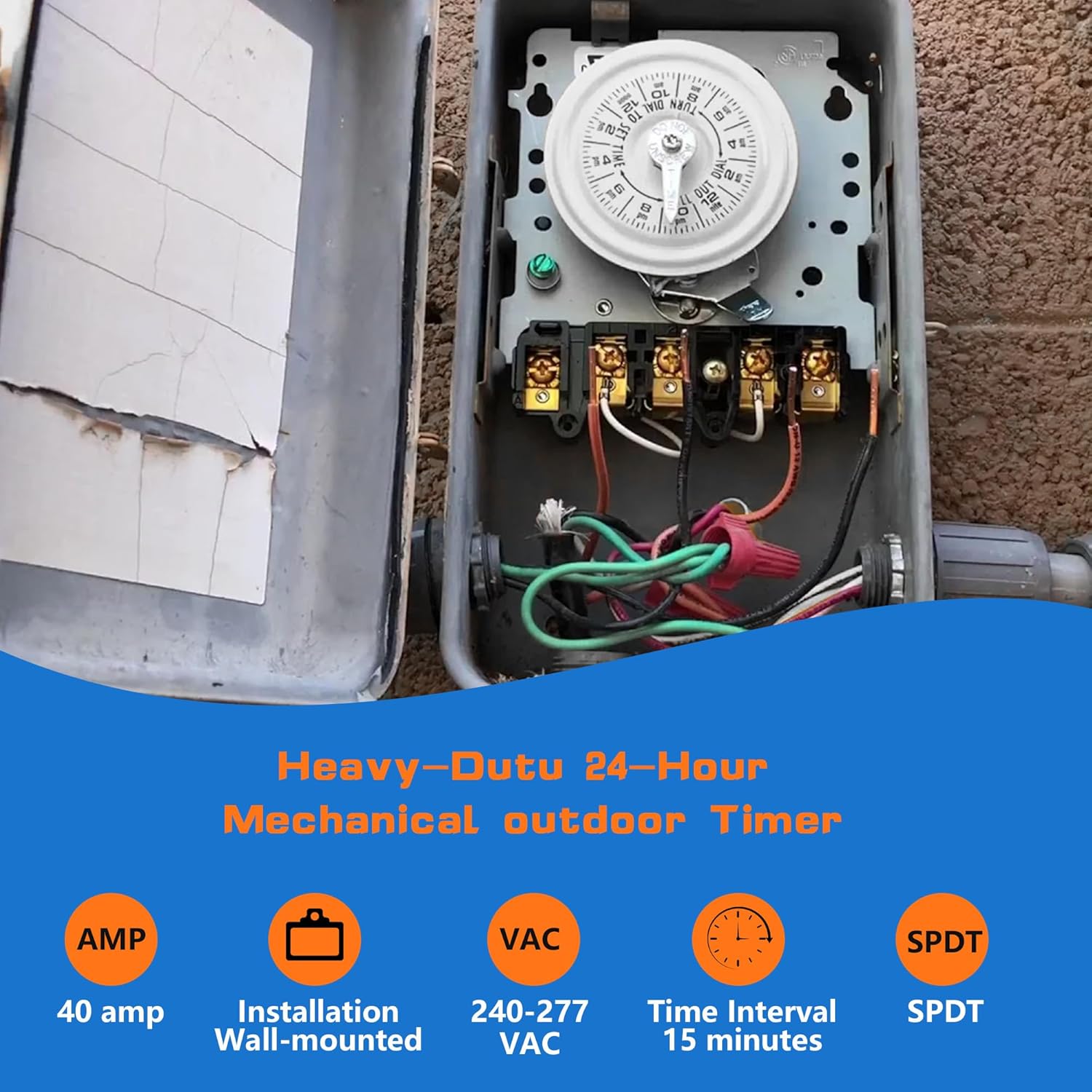 T101M Electromechanical Timer Switch Versatile Scheduling Manual Override,Mechanism Only