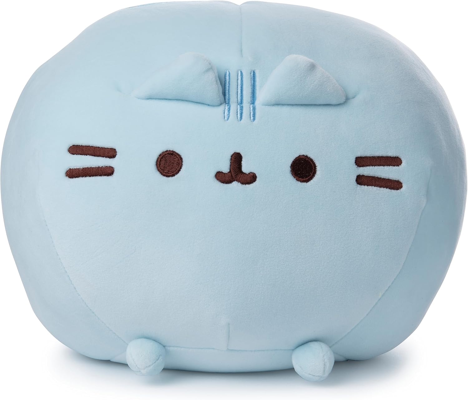 GUND Pusheen Squisheen Squishy Round Plush Stuffed Cat for Ages 1 and Up, Blue, 11”