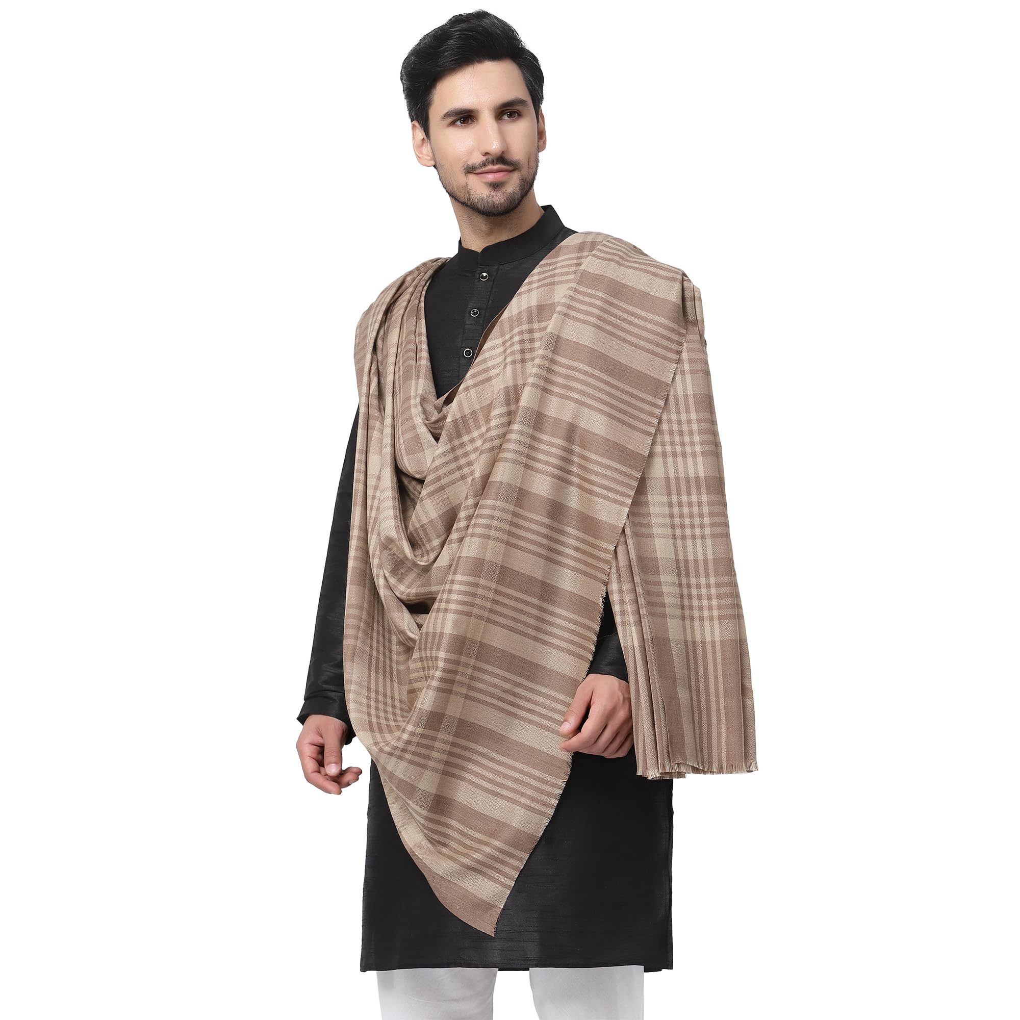 weavers villa Men's Woollen Checks Lohi Shawl-picture-53