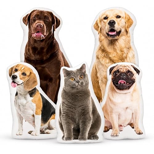 Custom Pet Pillow with Photo - Personalized Face Dog Cat