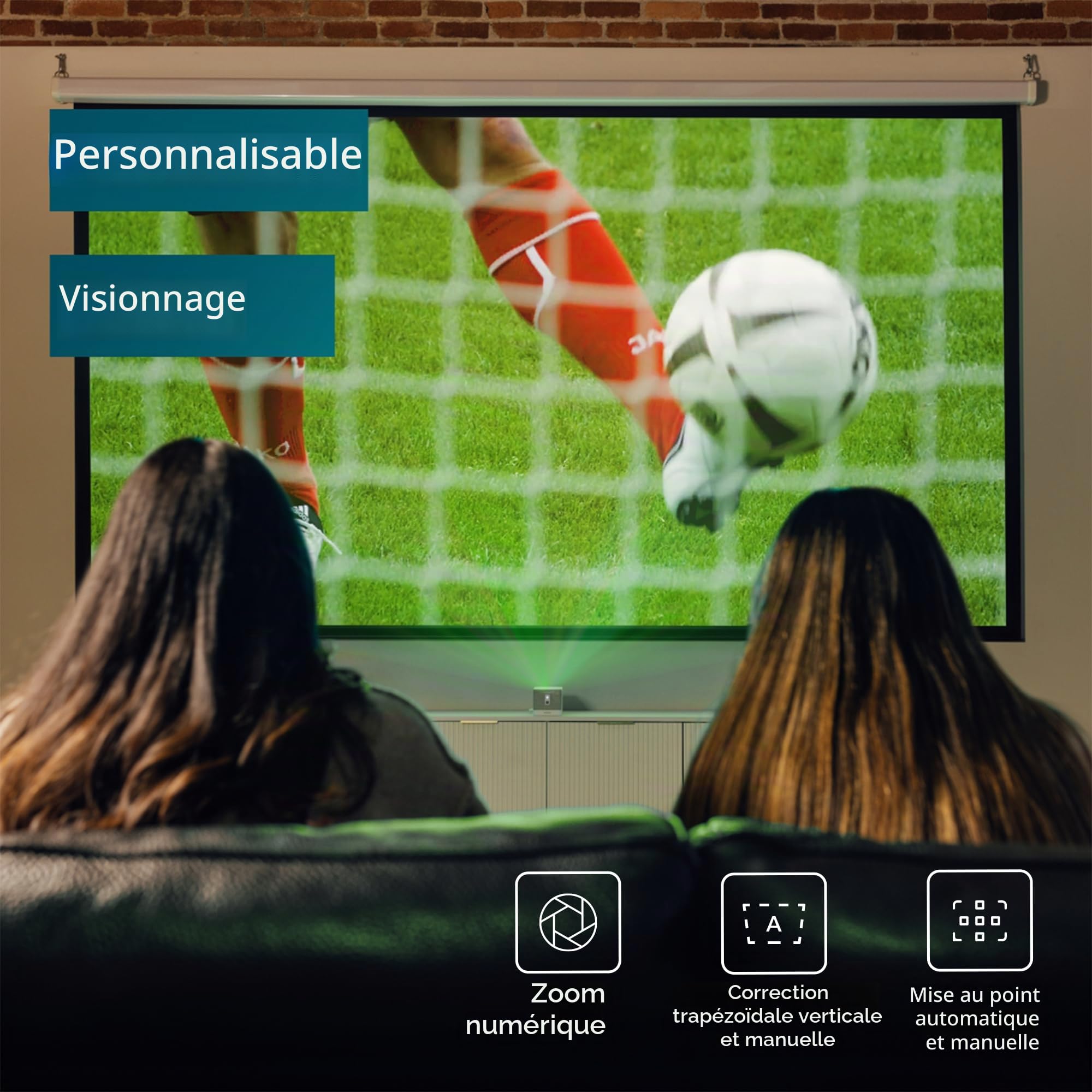 Philips UL5 Smart, Vidéoprojecteur Ultra Courte Focale, Full HD 1080p, Triple Laser, Wi-FI, Correction d'image avancée, Son Stéréo, Système Lumin OS avec Applications, Blanc