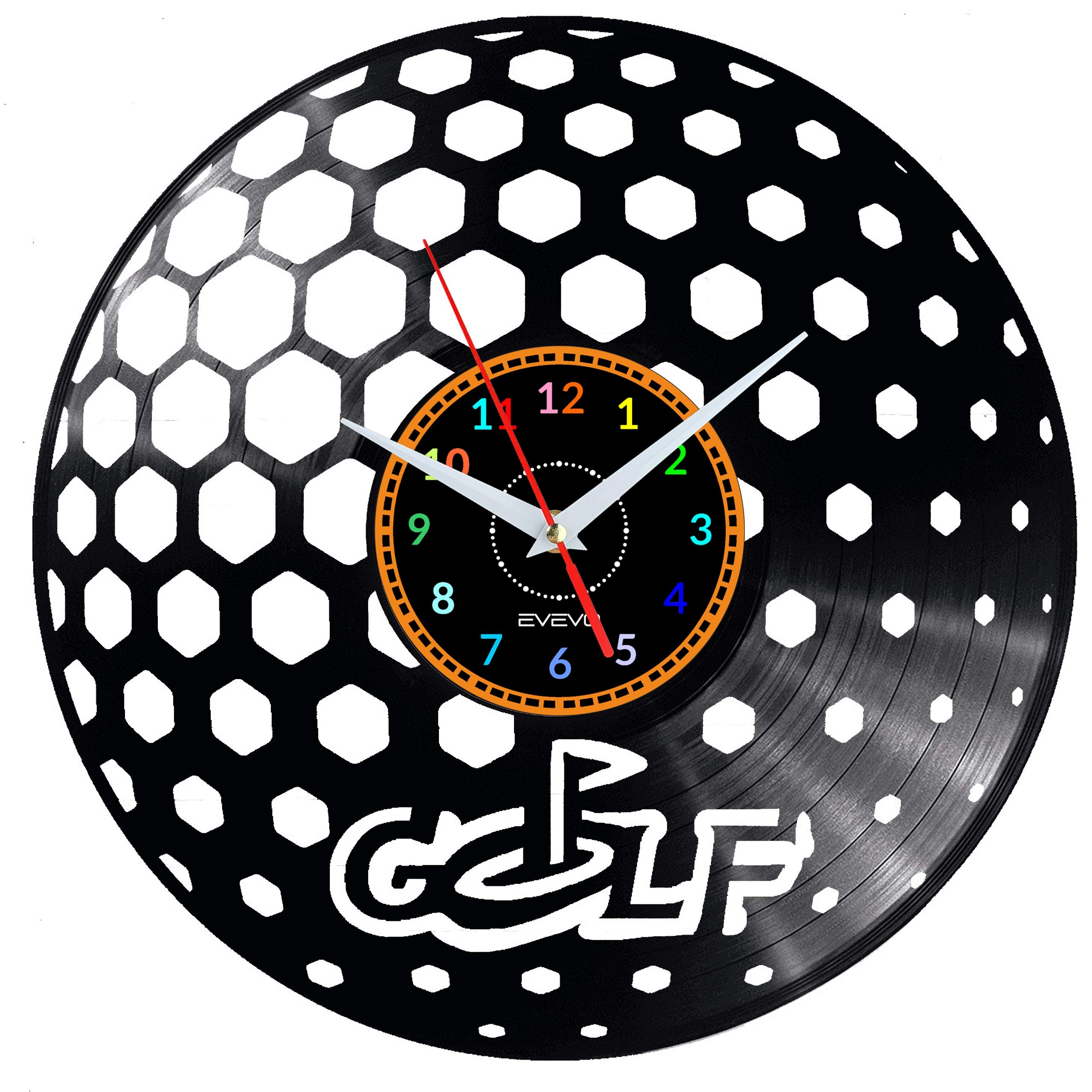 Horloge de golf murale décorative w0596 idéale pour personnaliser un bureau