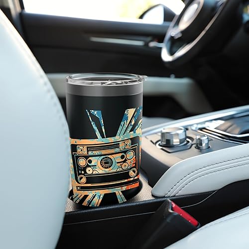 Miniatura 6 de Retro Cassette Tape 70s 80s 90s HipHop Radio Audio Art Stainless Steel Insulated Tumbler