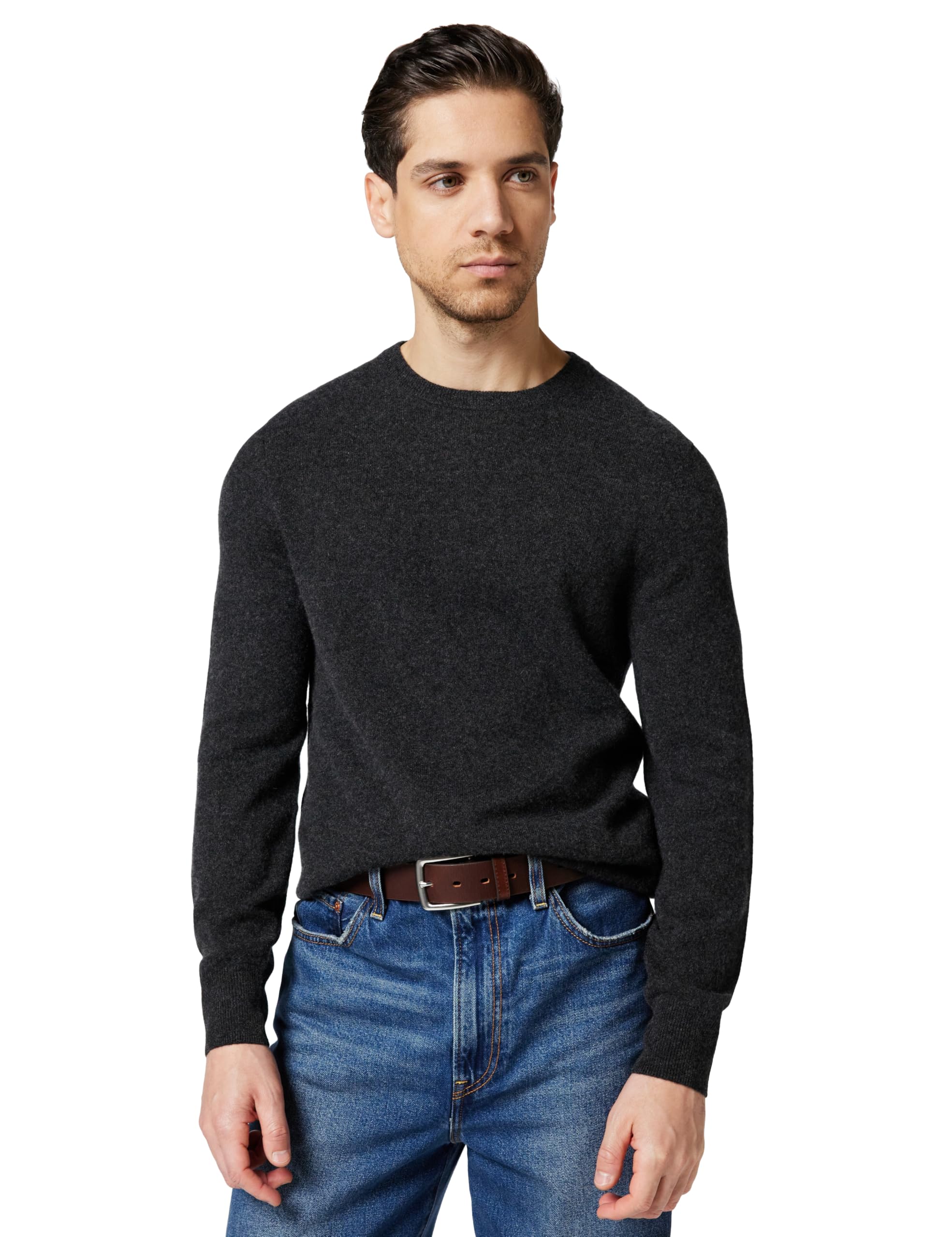 NAADAM Men's The Original Cashmere Crewneck Sweater, Smoke, XXL