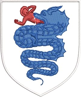 Duchy of Milan Medieval Coat of Arms 3.5" Embroidered Iron or Sew-on Patch Heraldry Armorial History Family Crest