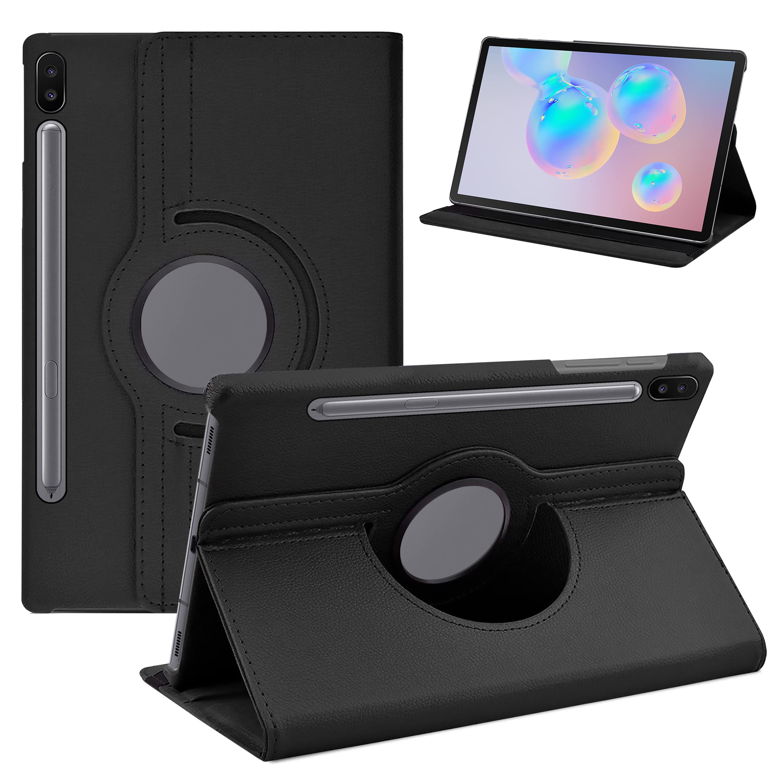 TGK Rotating Cover for Samsung Galaxy Tab S6 10.5 inch 2019 (Model SM-T860/T865/T867) (Black) 360 Degree Leather Smart Rotary Swivel Stand Flip Case (B083SMV412) Amazon Price History, Amazon Price Tracker