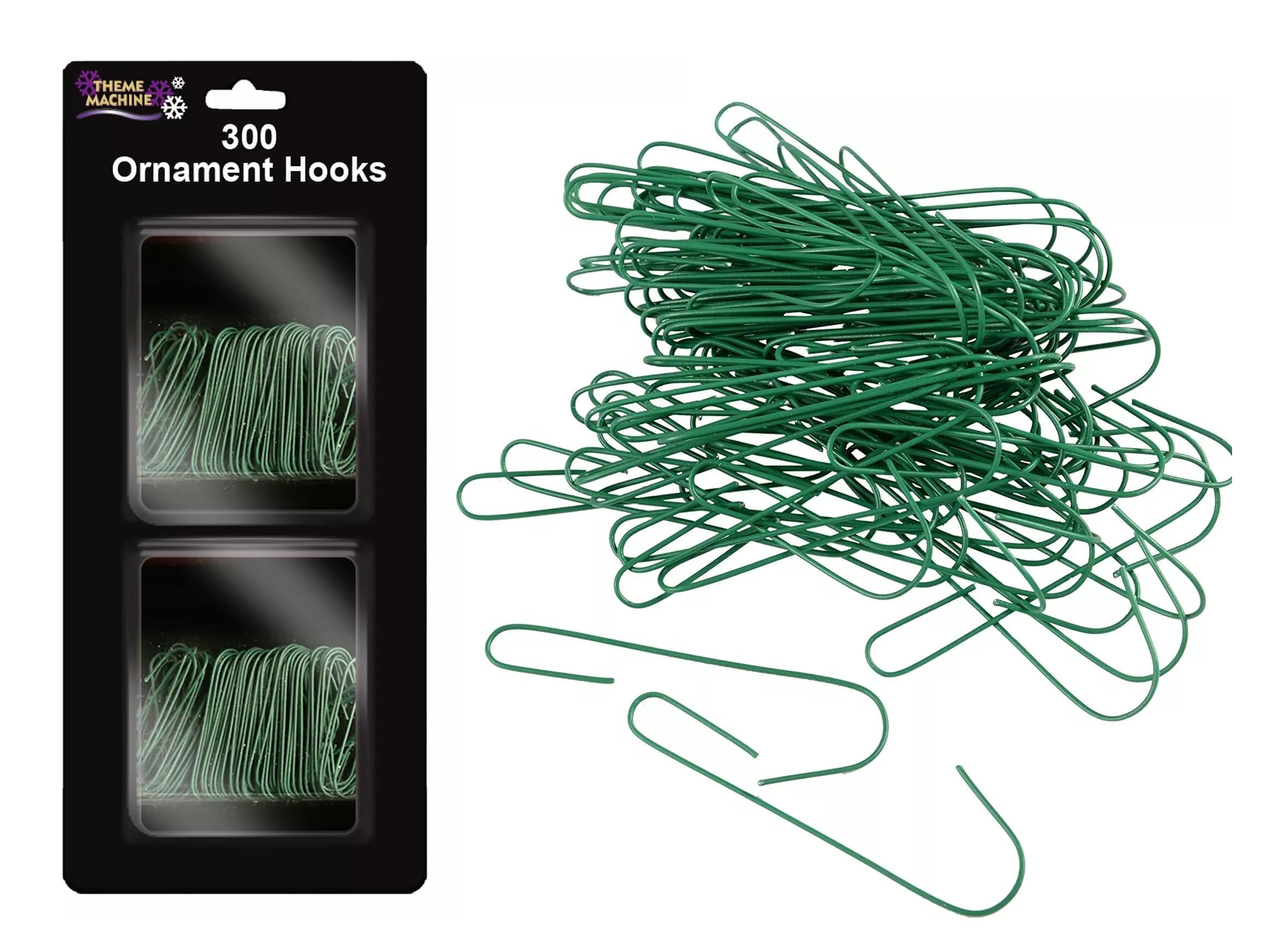 Lot de 300 crochets de suspension pour boules de Noël (taille assortie)