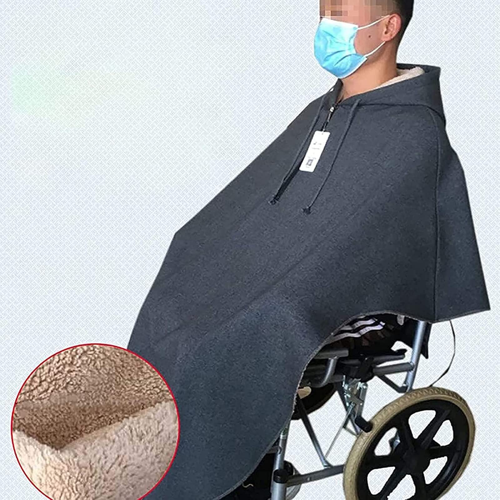 Manta para Silla de Ruedas, cálida y Resistente al Viento, de Forro Polar, Ideal para Hombres y Mujeres, Ideal para Cubrir Las piernas en Silla de Ruedas.