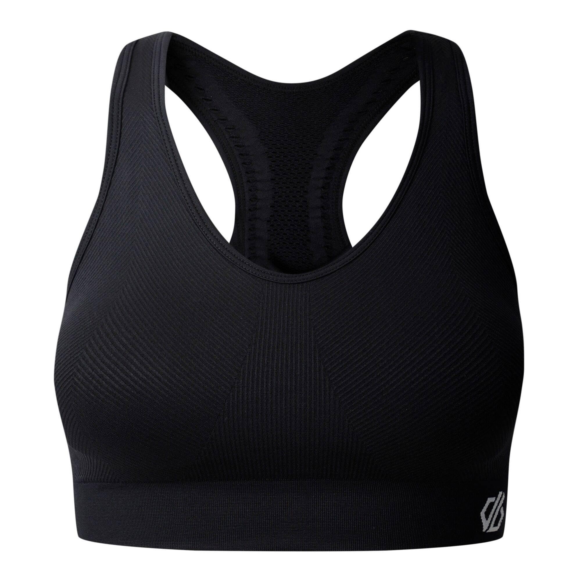 Dare 2B Women' Black React Anti-Bacterial Bra in Size S, Sports Direct