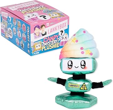 LankyBox Mystery Plush, Candy Collection, Collectible Blind Box Mini Plush, Officially Licensed LankyBox Merch, One Supplied Styles May Vary