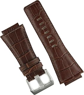 B & R Bands Brown Gator Leather Bell and Ross Watch Band Strap BR01 BR03