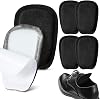 3 Pairs Shoe Tongue Pads Soft Self Adhesive Inserts for Men Women Handmade Elastic Foam Shoe Padding for Solves Loose Shoes ProblemBlack,Size L