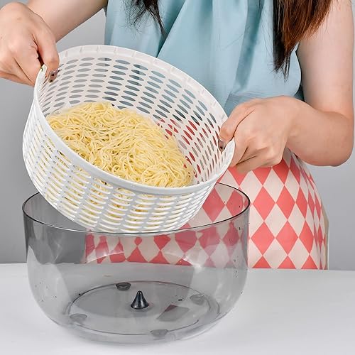 Miniatura 7 de Spinner eléctrico para ensaladas, gran capacidad de 6 litros, recargable por USB, secado rápido de verduras, sin BPA, secadora de verduras y