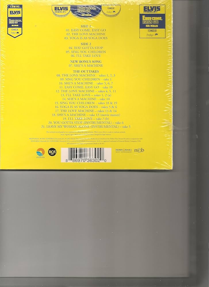 Elvis Presley Easy Come, Easy Go UK英盤 LP Elvis Presley Easy Come, Easy Go UK英盤 LP Easy Come Easy Go