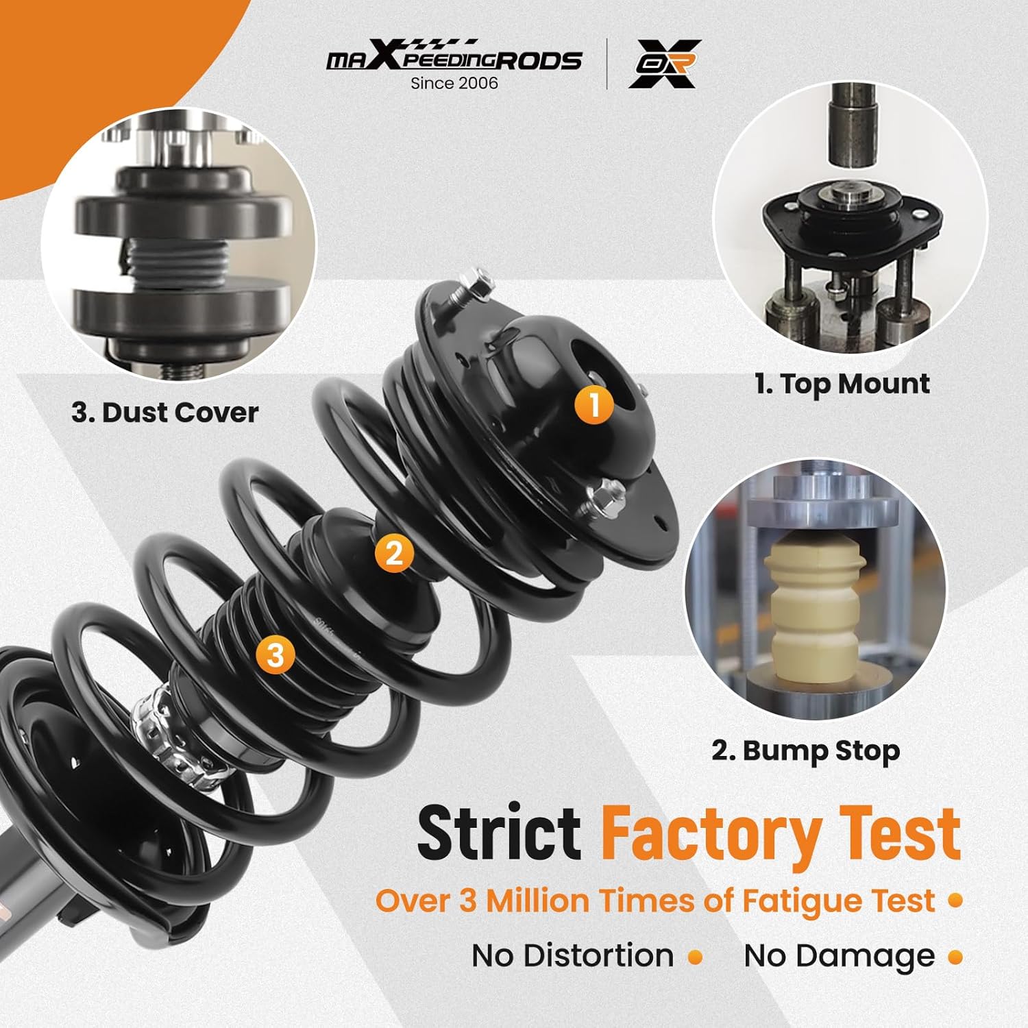 maXpeedingrods 2Pc Front Strut Assembly for Chevy Malibu 2004-2012 Pontiac G6 2005-2010 Saturn Aura 2007-2009, Complete Pair Front Shock Absorber Strut w/Coil Spring, Replace 172200 172199