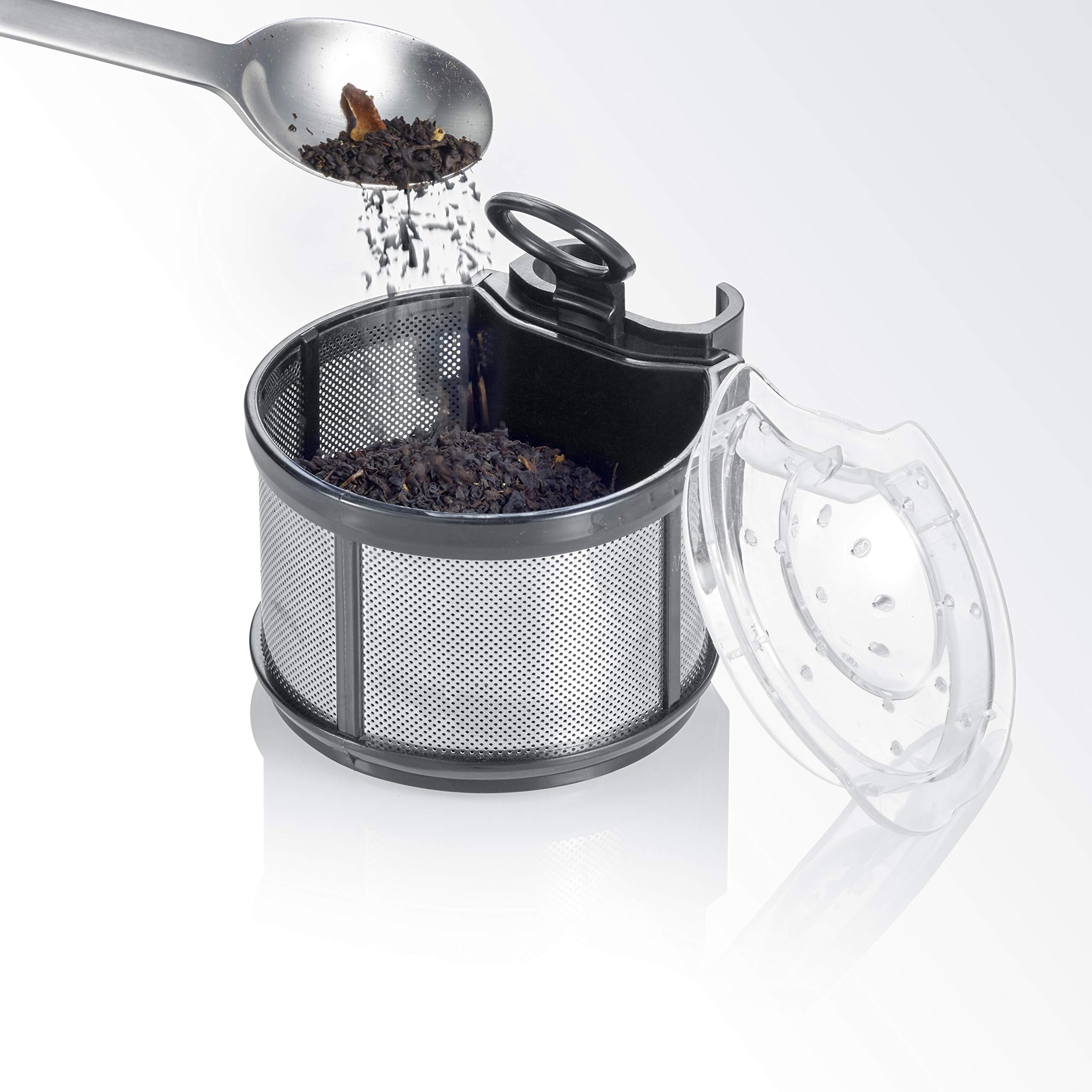 SEVERIN Bollitore e Tea Maker con funzione di sollevamento automatico, impostazione della temperatura e funzione di ebollizione rapida, capacità 1,7 litri di acqua o 1 litro di tè, WK 3422
