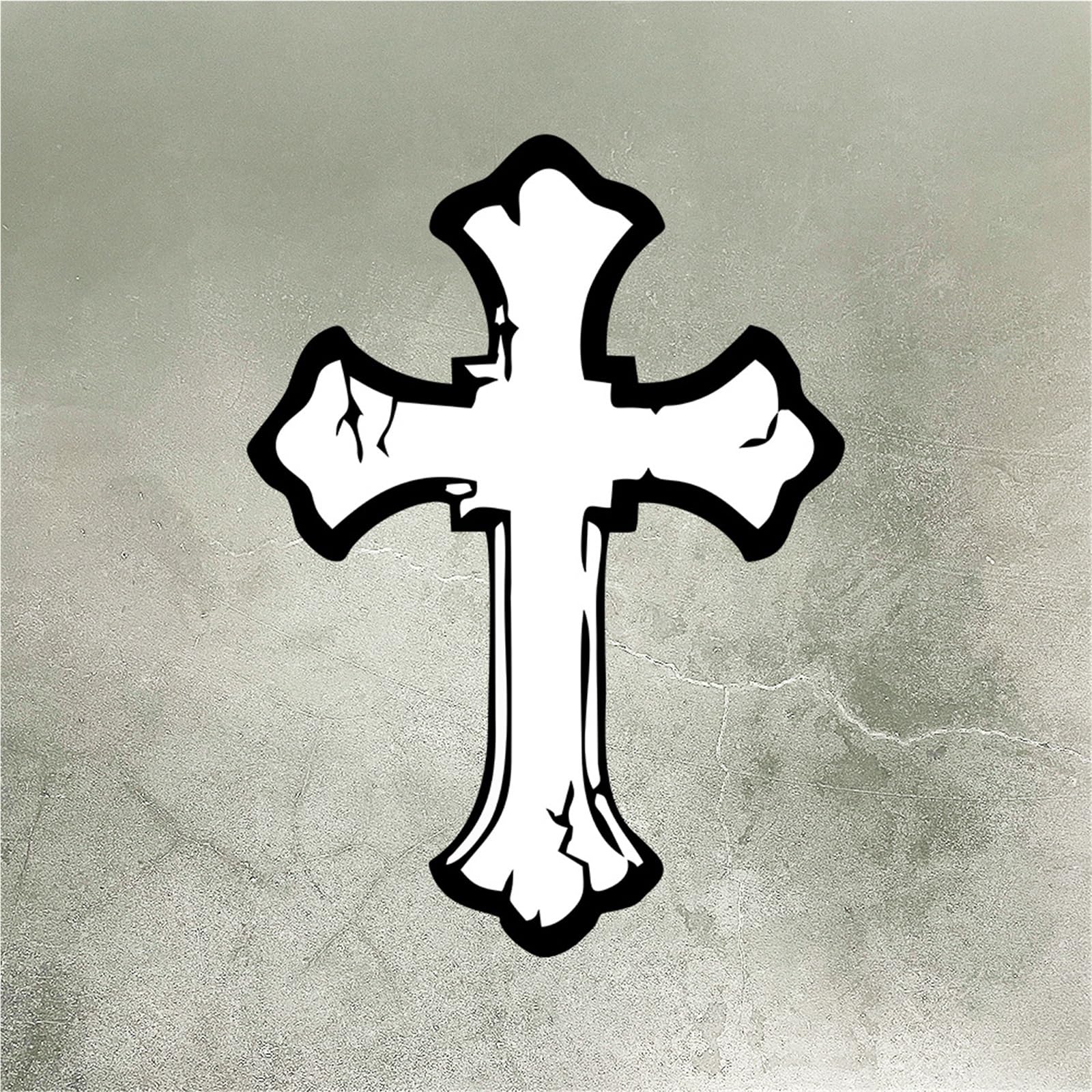 1pc Fashion Cross Waterproof Sticker Universal Decorative Decal for Motorcycle Helmet, Fuel Tank Body