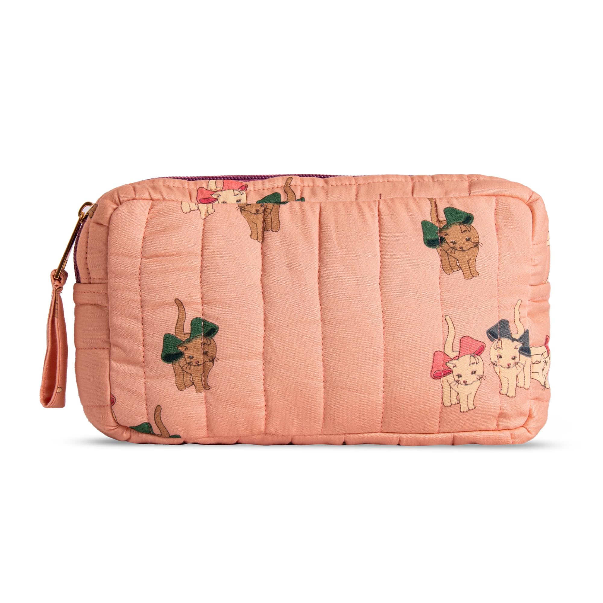 PI The Bag Company Cotton Travel Pouch Storage Bags for Cosmetics Accessories Travel Essentials Shaving Kit Jewelry Coin Purse Holder Pencil Packet Men and Women (Blush Paws, 23 × 15 × 5.5 CM)-picture-28