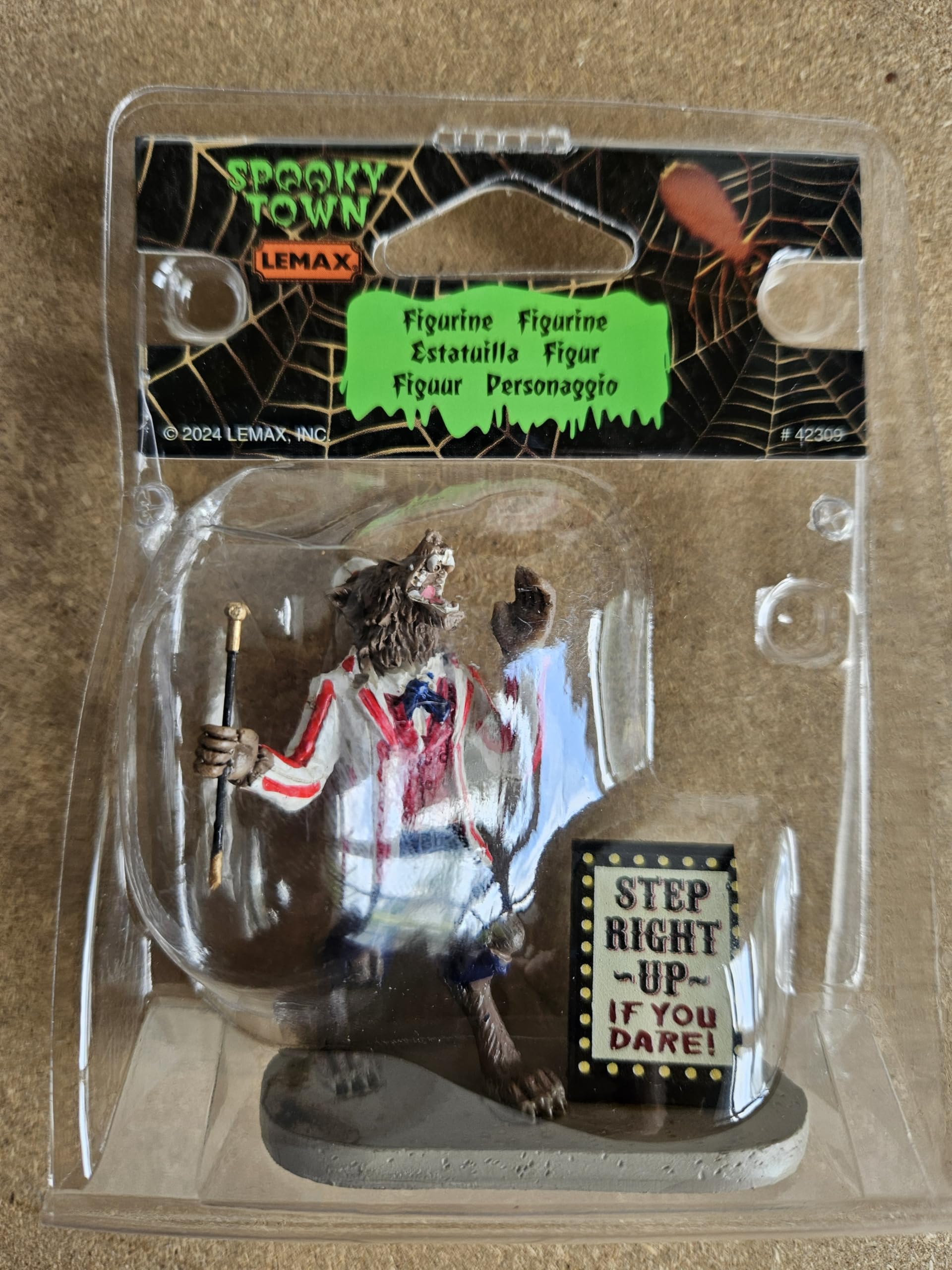Amazon.com: Lemax Spooky Town Carnival Barker #42309, Blue