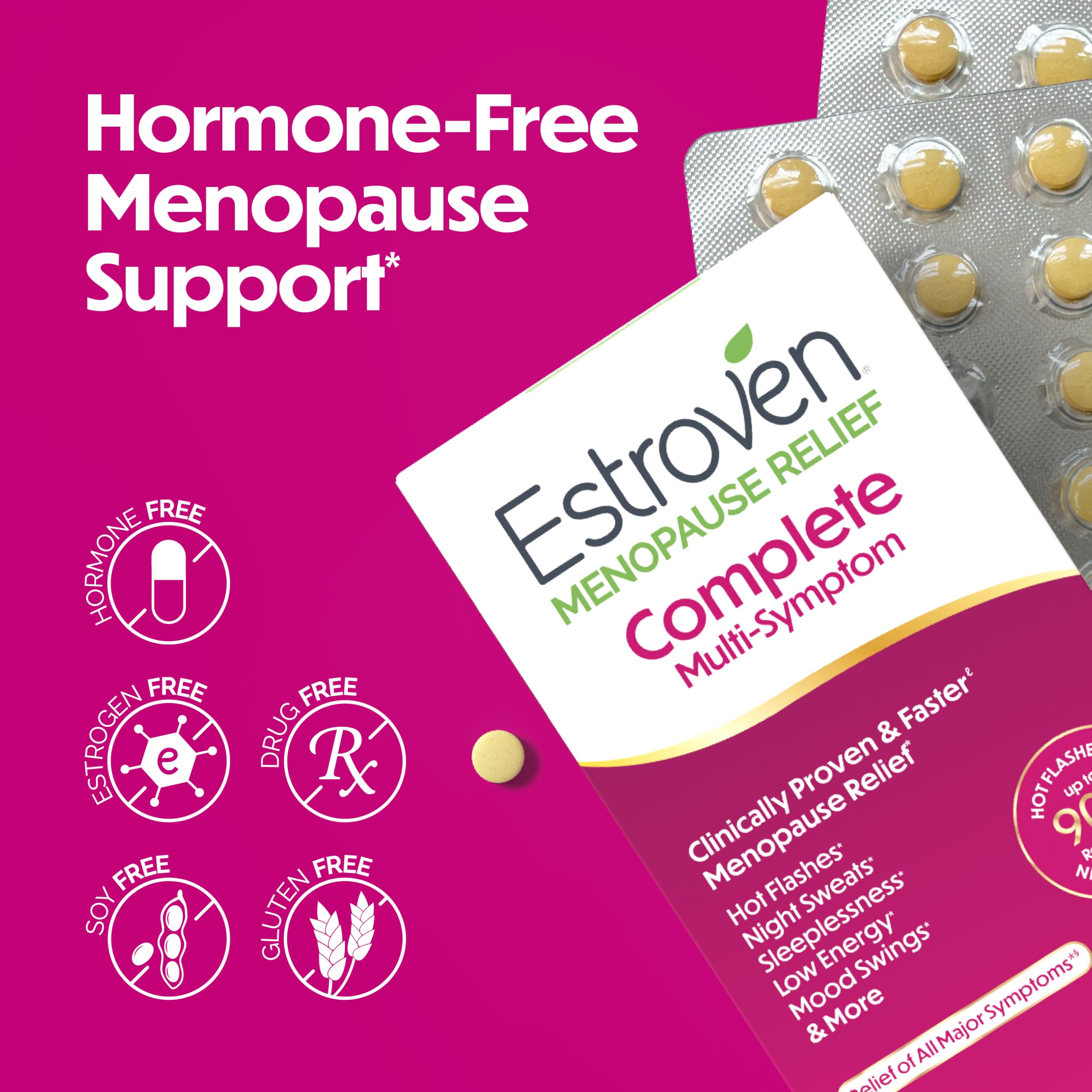 Estroven Complete Multi-Symptom Menopause Supplement for Women, 28 Count — Amazon image 3