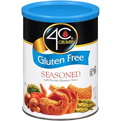 4C Premium Gluten Free Bread Crumbs, Seasoned 1 Pack, Regular & Gluten Free, Flavorful Crispy Crunchy, Value Pack