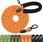 Training Leash for Dogs 4FT 6FT 10FT 15FT 30FT 50FT 100FT, Long Rope Leash for Dog, Nylon Rope Dog Leash with Comfortable Padded Handle for Large Medium Small Dogs