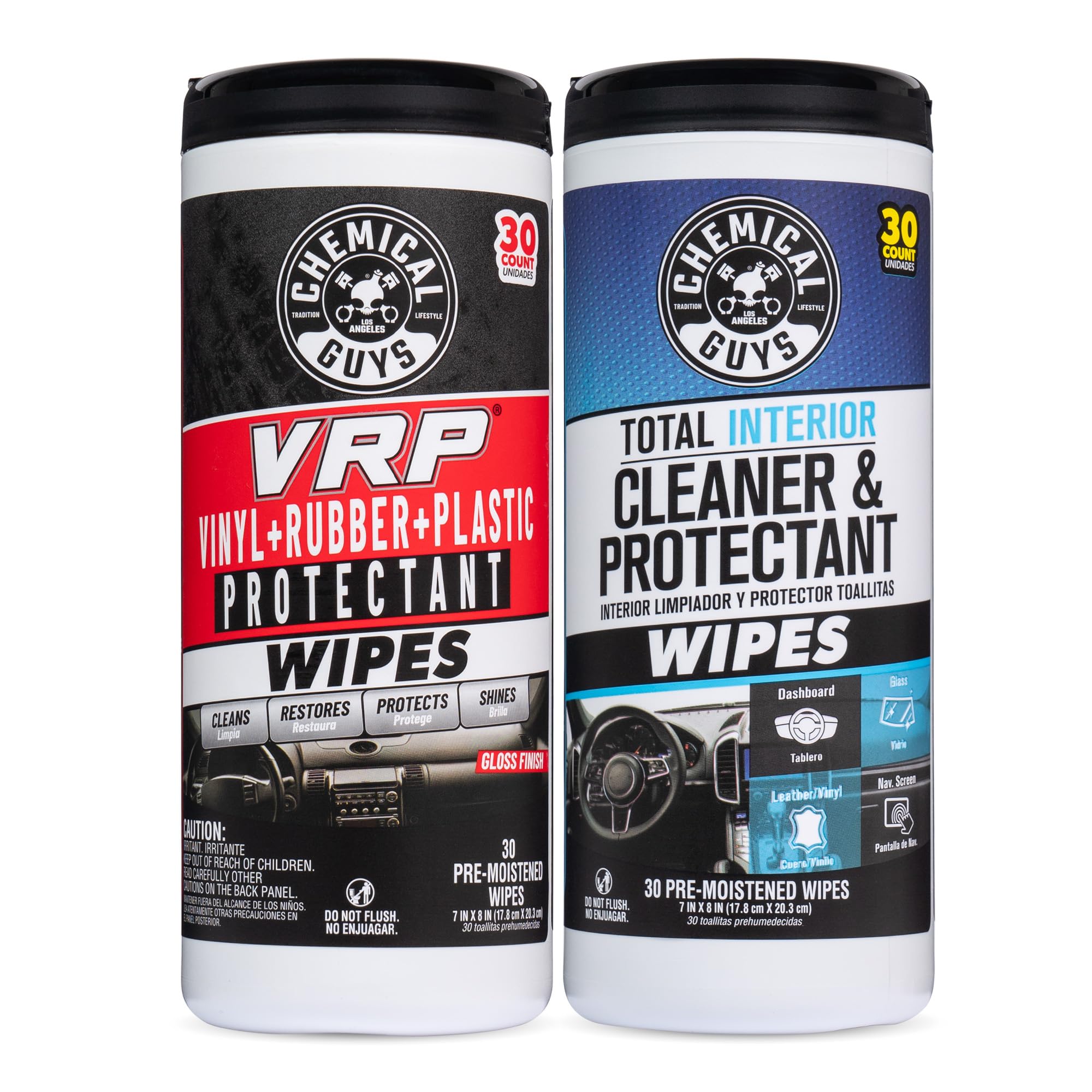 Chemical Guys Canister Wipes - VRP Total Car Interior Cleaner Protectant Great for Cars Trucks SUVs RVs More