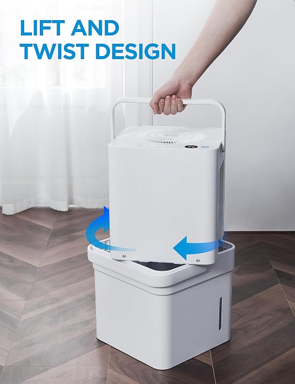 Midea Cube 20 Pint Dehumidifier for Basement and Rooms at Home for up to 1,500 Sq. Ft., Smart Control, Works with Alexa (White), Drain Hose Included, ENERGY STAR 2025 by Midea - Image 8