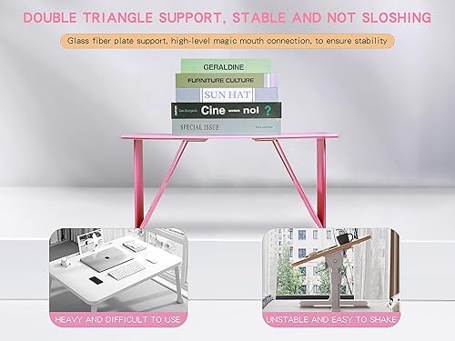 Miniatura 7 de MRJKNRO.KJ - Escritorio plegable para computadora portátil, teléfono y escritura, fácil de usar, llevar y estirar, ligero, para casa, en la oficina