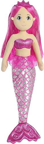 Aurora World Sea Sparkles - Sirenita, diseño de princesa, color azul verdoso, Granate, 18 pulgadas