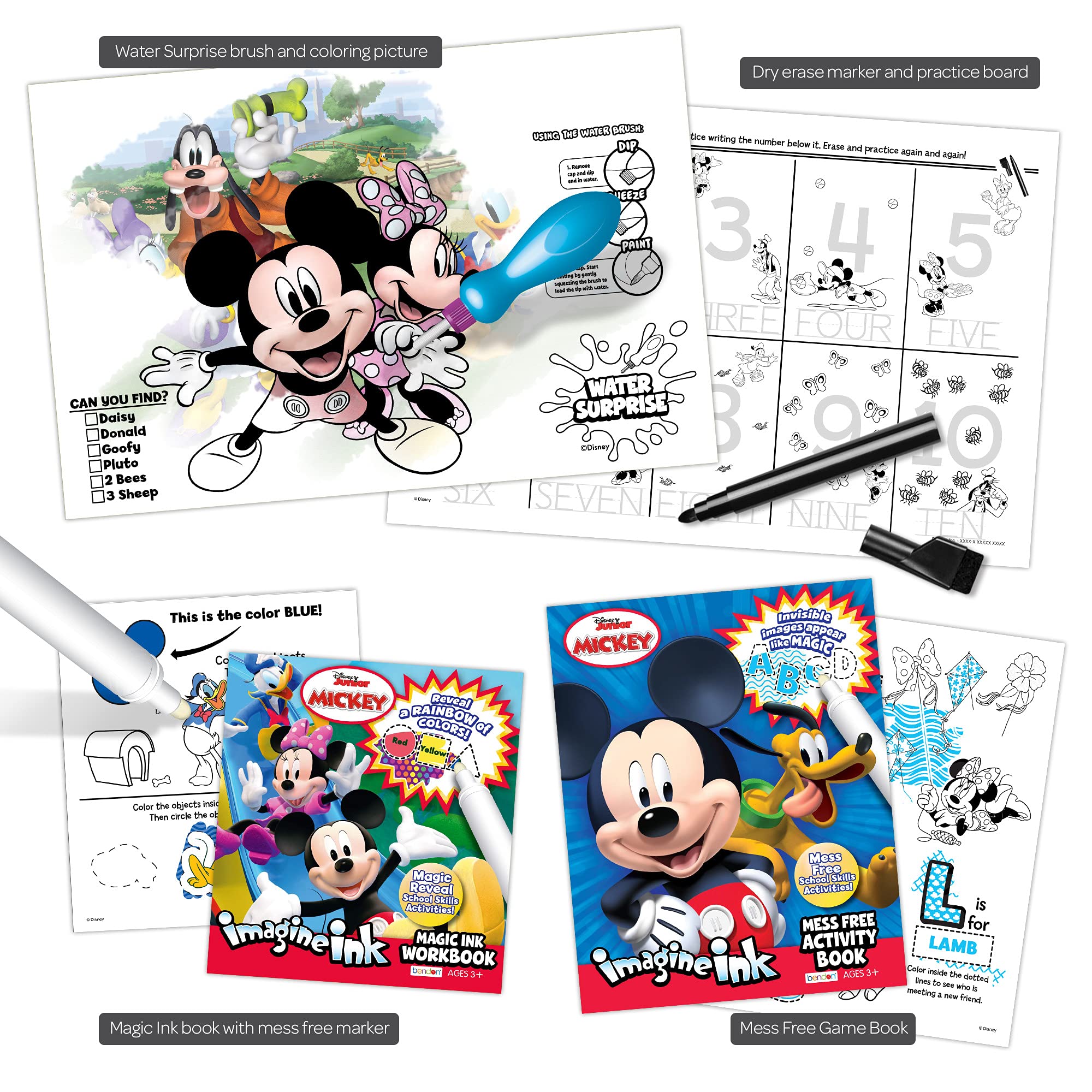 Educa – Los Colores Con Mickey Y Sus Amigos – Juego De Encajes Para Aprender Colores Y Formas, A Partir De 3 Años, 6 Tableros Y 42 Piezas