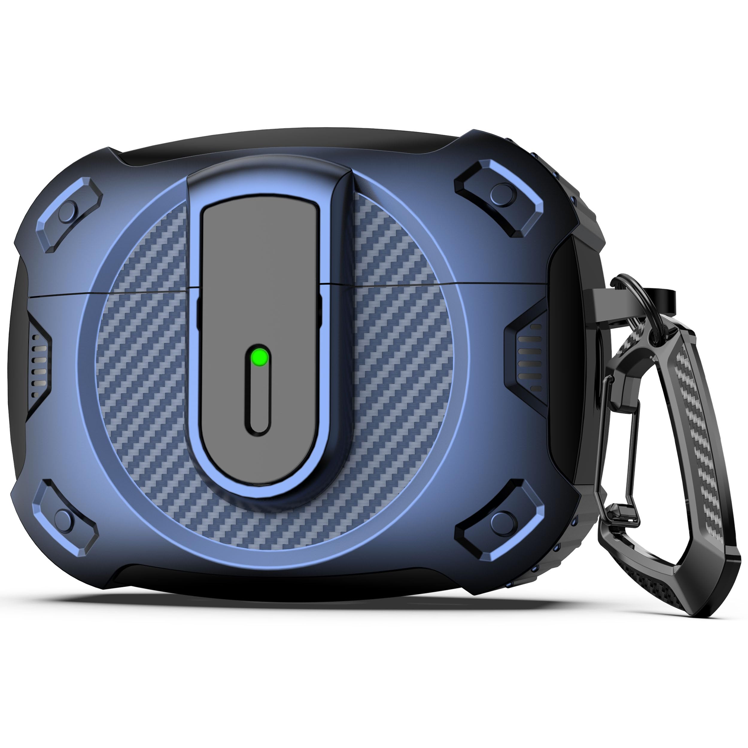 RFUNGUANGO - Funda para AirPods Pro 3 con Cierre y Kit de Limpieza, Transparente, rígida, para Videojuegos, con Soporte para teléfono Integrado, antigolpes （Naranja） — view 68