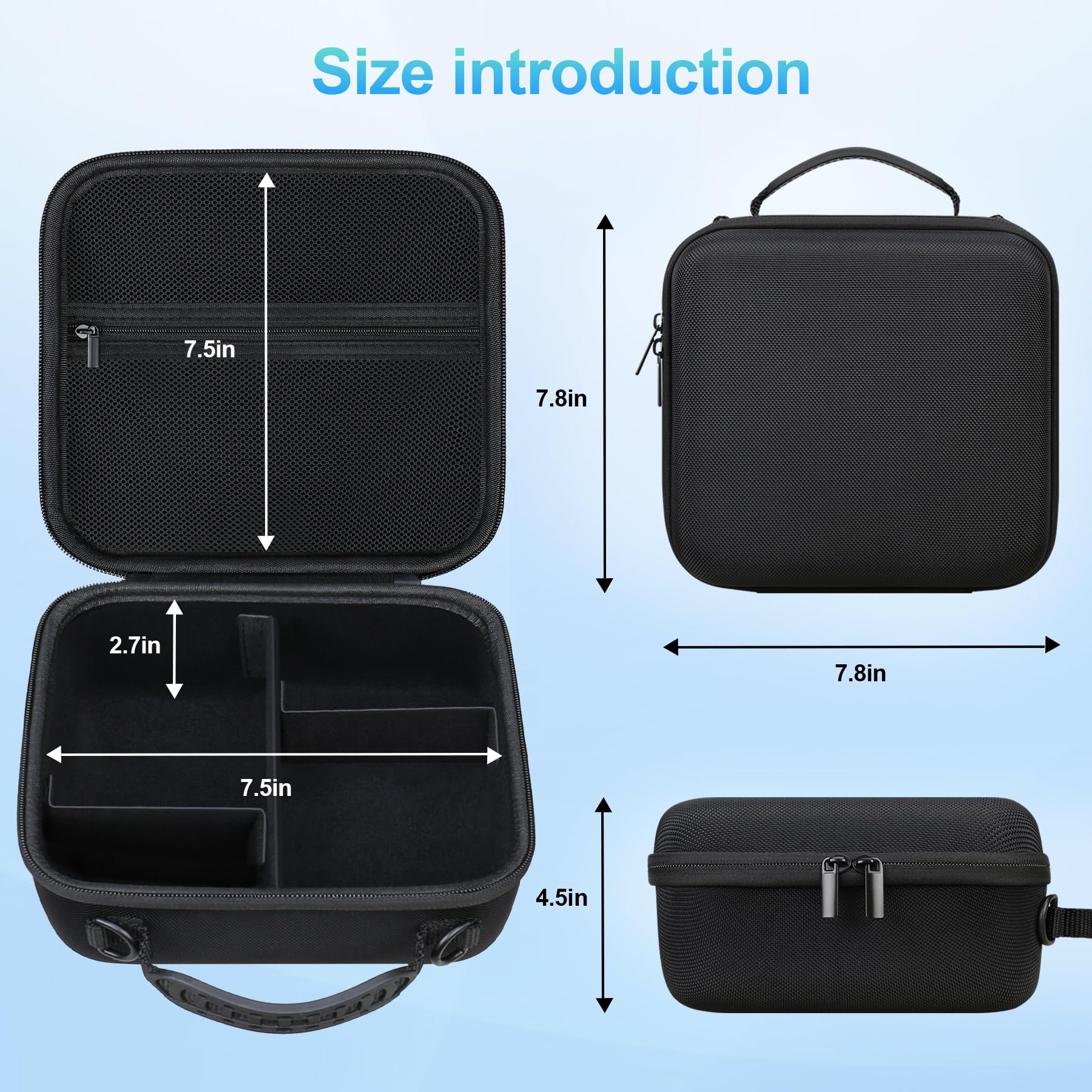 BOVKE Viaje Estuche para Canon EOS 2000D / 4000D /250D / R6 Mark II / R8 / R10 / R100 Cámaras y Otras cámaras SLR DSLR, Objetivo Extra y trípode con divisores y Correa de Hombro, Negro