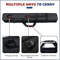 Vista 5 de 2x2 Pool Cue Case, Heavy Duty Oxford Wear-Resistant Soft Billiard Cue Stick Case Bag with Adjustable Shoulder Strap, Pool Stick Case for 2 Sticks /2