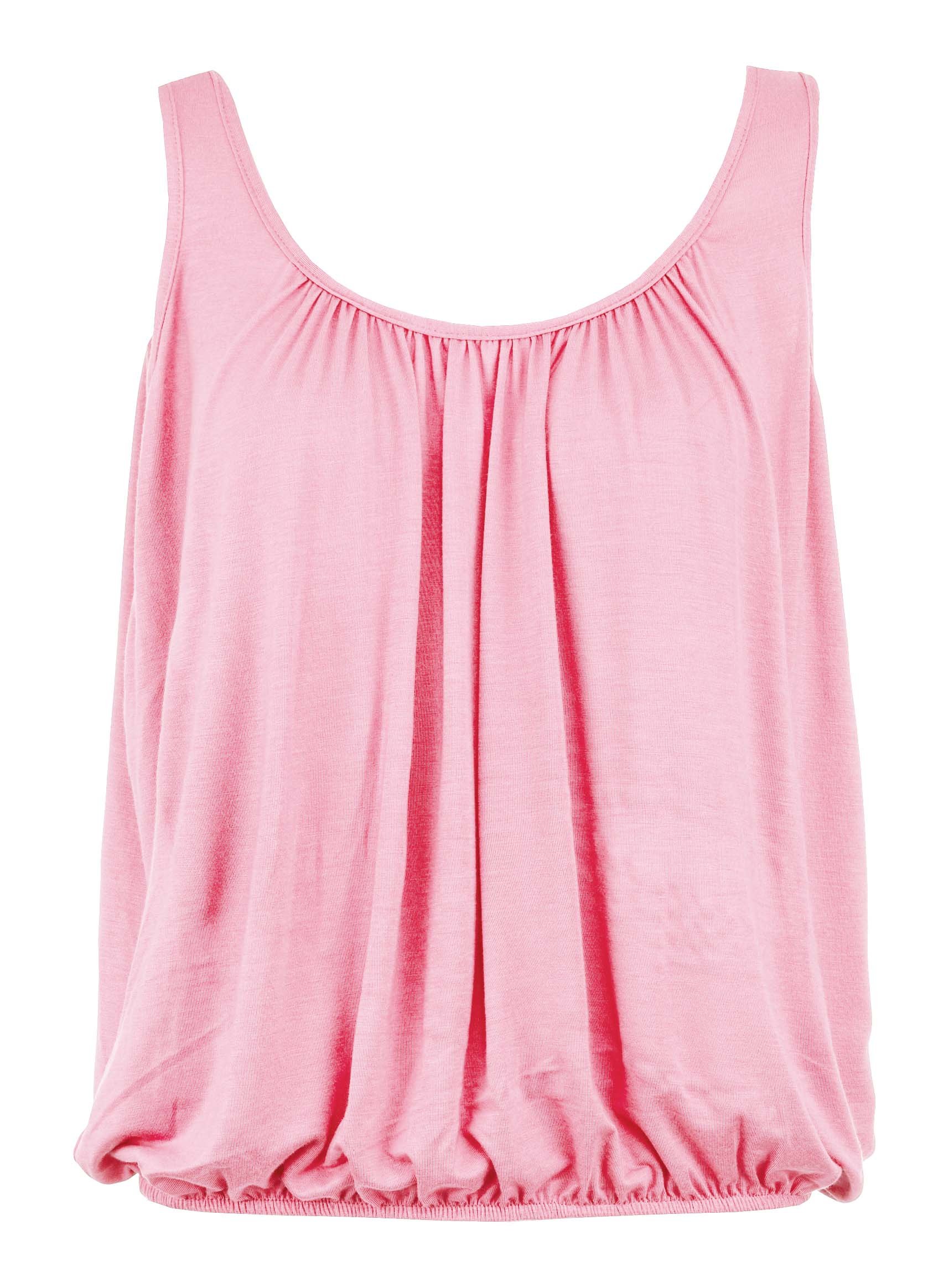 Body2Body BNWT Women's Vest Top Loose Fit Elasticated Waist Sleeveless T Shirt (XXL (UK 20), Pink)