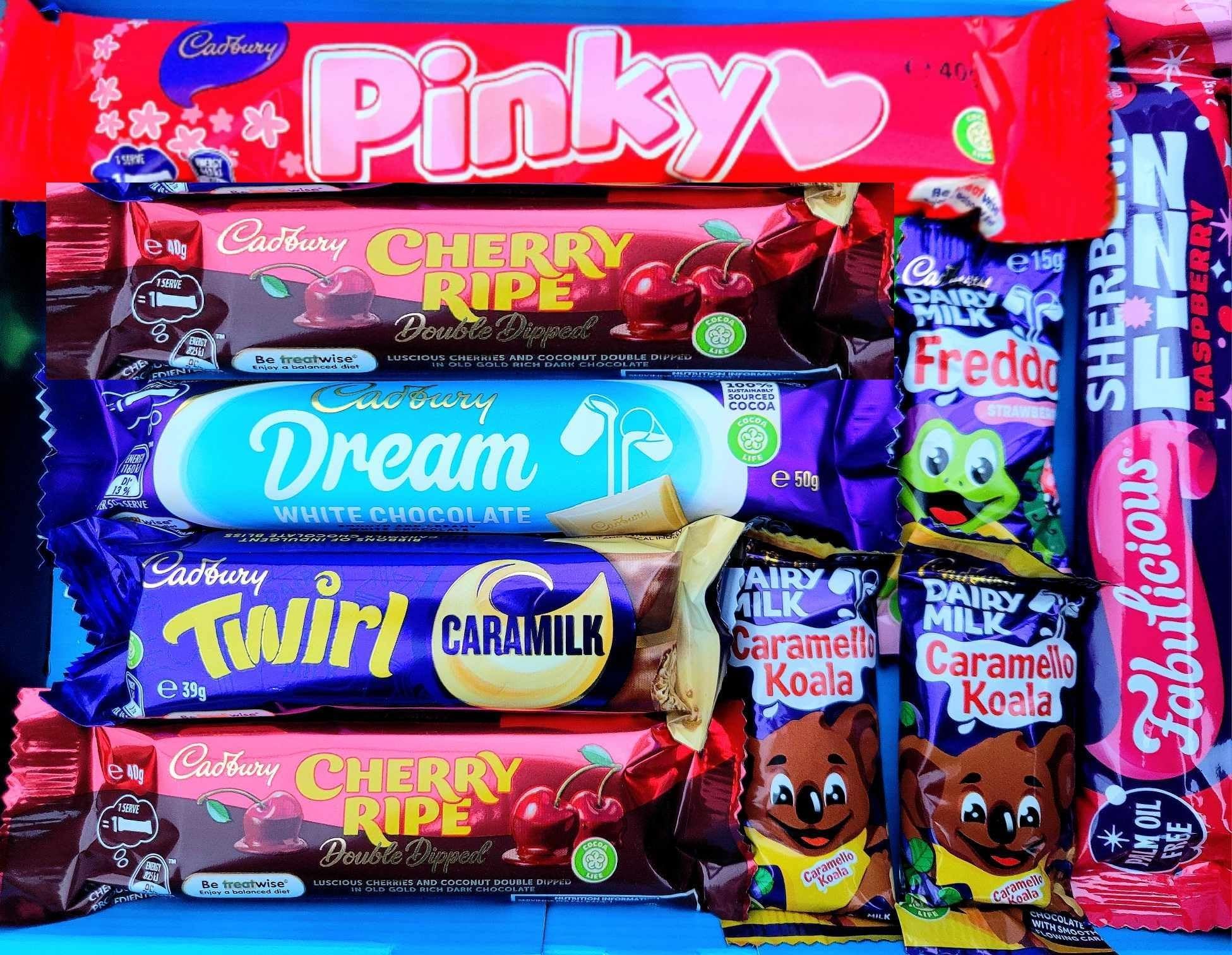 CANDYPLANET Australian & New Zealand Chocolate Bar Sweets Lolly Selection Box | Aussie Kiwi Girlfriend Boyfriend Birthday Present | V2