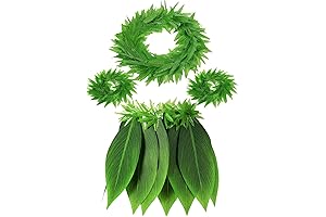 Vibrant Hawaiian Leaf Costume Set for a Tropical Extravaganza