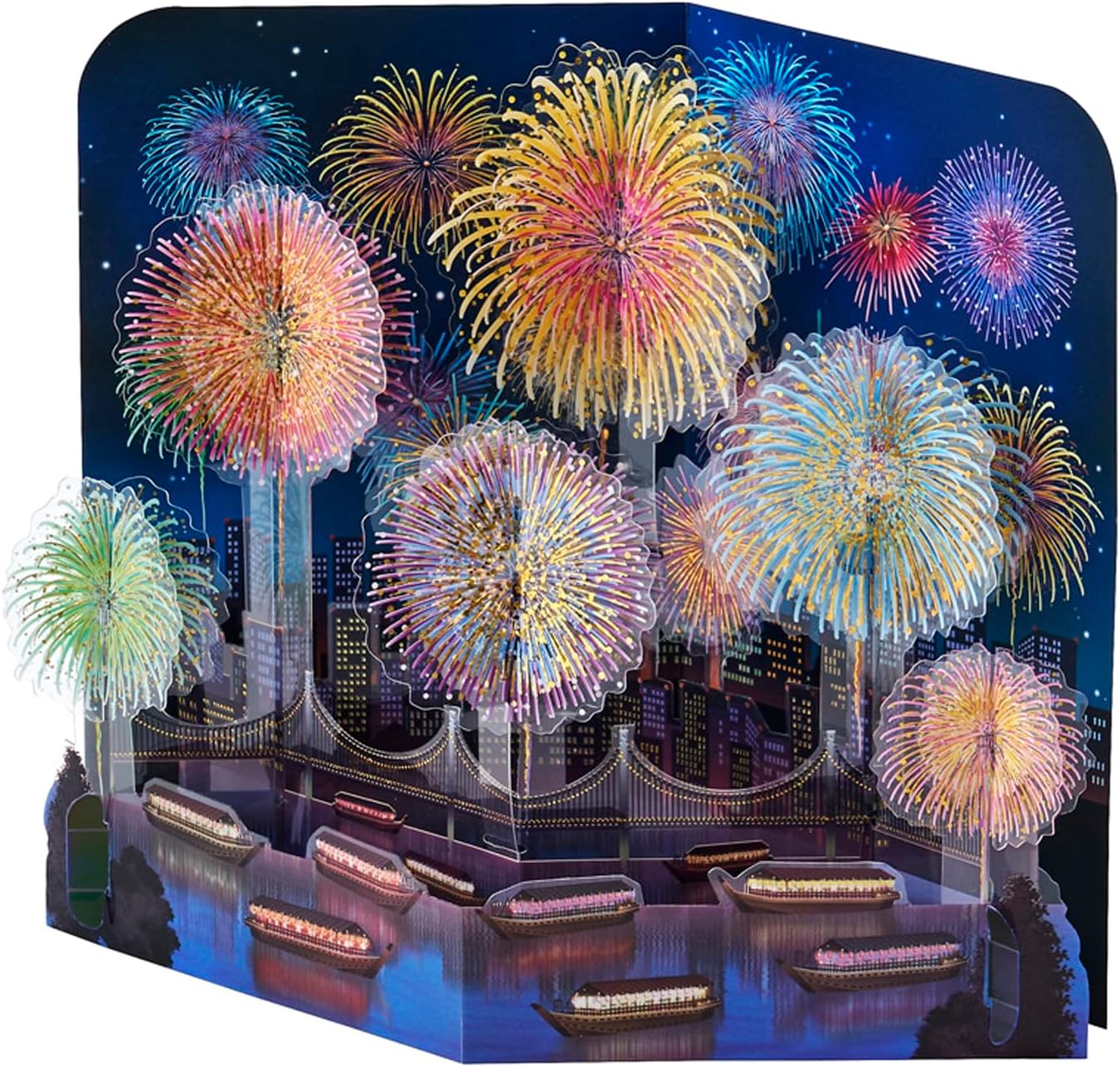 Sanrio 687707 Summer 3D Fireworks Message Card JSP 45-5