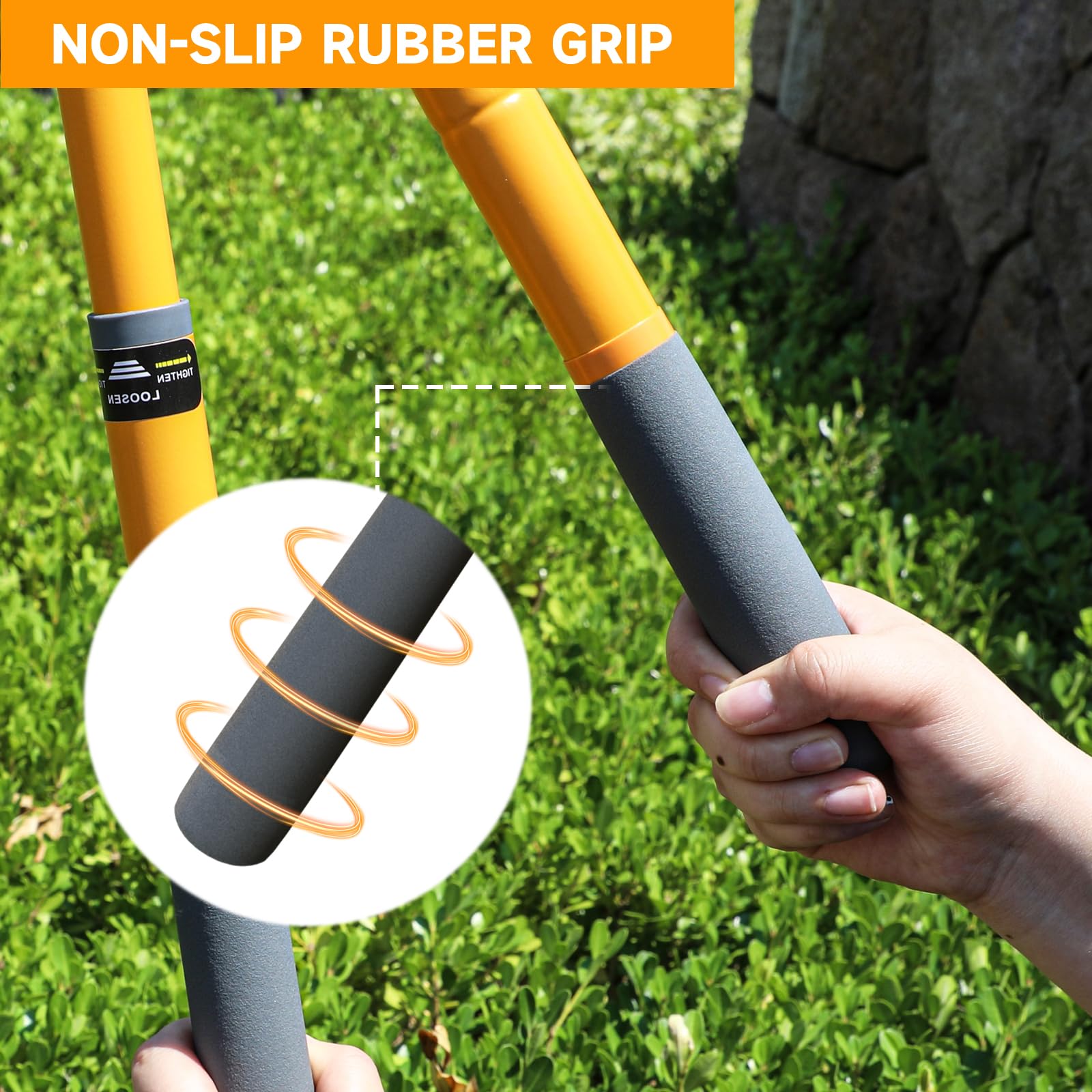 AIRAJ Coupe-Branche Télescopiques 42-61cm, Coupe-Branche à Lames Tranchantes, Poignées Extensibles Avec Revêtement de Protection, Elagueurs de Jardin Pour Couper Les Branches Sèches et Mouillées
