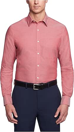 Tommy Hilfiger Men's Dress Shirt Regular Fit Non Iron Solid